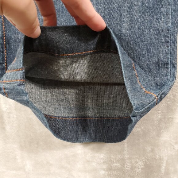 Wrangler Premium Patch Jeans Womens Low Rise Wide Leg Dark Wash Tall L36 - Picture 11 of 14